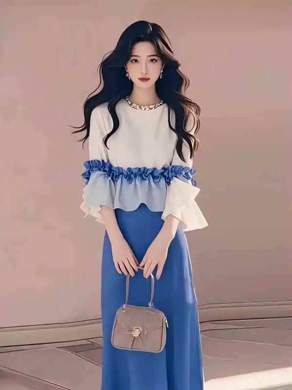 Fashionable Youthful Women's Spring 2026 Set Dress with Lace Trim Top Half Skirt Two-Piece Set Small Fragrance Style Korean F...
Fashionable Youthful Women's Spring 2026 Set Dress with Lace Trim Top Half Skirt Two-Piece Set Small Fragrance Style Korean F...