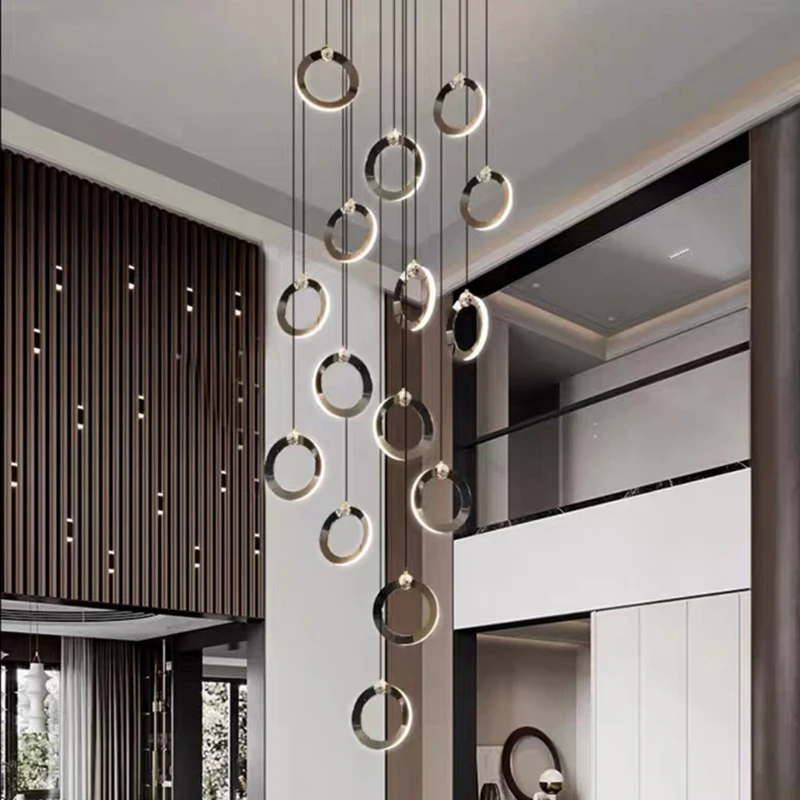 Modern home decor led lights pendant light lamps forstaircase Chandeliers for living room hanging light indoor lighting
Modern home decor led lights pendant light lamps forstaircase Chandeliers for living room hanging light indoor lighting