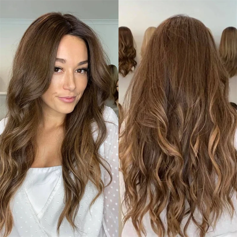 Natural Wave Wigs Ombre Honey Blonde Brown Balayage Wig For White Black Women 13x4 High Quality Synthetic HD Lace Frontal Wigs
Natural Wave Wigs Ombre Honey Blonde Brown Balayage Wig For White Black Women 13x4 High Quality Synthetic HD Lace Frontal Wigs