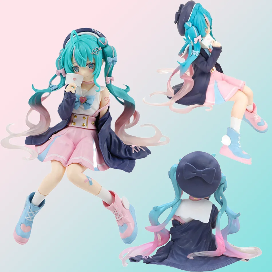 New Hatsune Miku Anime figure Pink sakura sitting position PVC Action figure model toy decoration collect gifts
New Hatsune Miku Anime figure Pink sakura sitting position PVC Action figure model toy decoration collect gifts