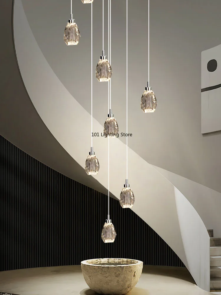 Attic Staircase Chandelier Ceiling Hanging Lamp Modern Stairs High Ceiling Pendant Light Duplex Long Crystal LED Chandelier
Attic Staircase Chandelier Ceiling Hanging Lamp Modern Stairs High Ceiling Pendant Light Duplex Long Crystal LED Chandelier