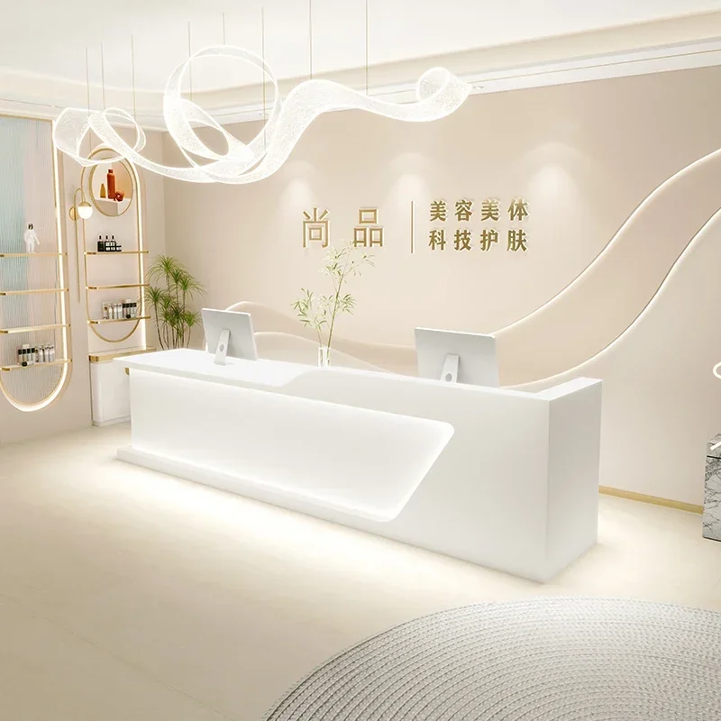 Furniture Luxury Modern Beauty Salon Storage Counter Reception Table Entrances Tables Administrator Stand Hairdressing Spa Cafe
Furniture Luxury Modern Beauty Salon Storage Counter Reception Table Entrances Tables Administrator Stand Hairdressing Spa Cafe