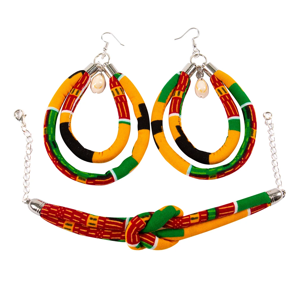 African accessories Ankara wristband Set bangles & earring Africa Bracelet Sets cotton Rope Chain Bracelets Charm Jewelry WYB621
African accessories Ankara wristband Set bangles & earring Africa Bracelet Sets cotton Rope Chain Bracelets Charm Jewelry WYB621
