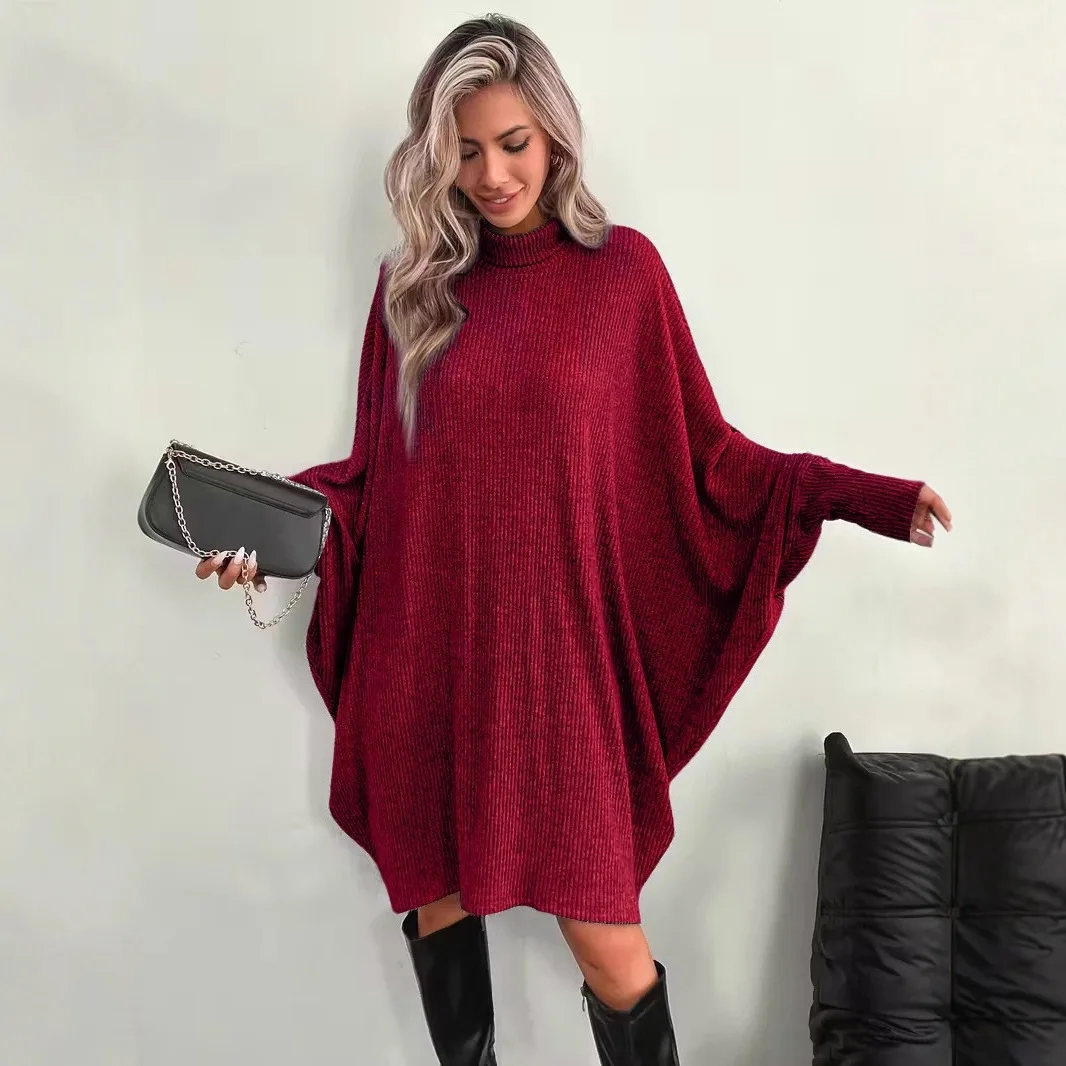 2026 new women's elegant turtleneck loose bat sleeve dress
2026 new women's elegant turtleneck loose bat sleeve dress