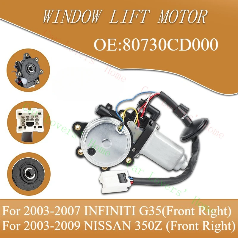 A+ Window Motor For 03-07 Infiniti G35 And 03-09 Nissan 350Z Front Right Passenger
A+ Window Motor For 03-07 Infiniti G35 And 03-09 Nissan 350Z Front Right Passenger
