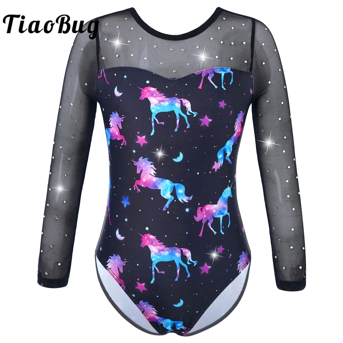 Girls Mesh See-through Ballet Dance Leotard Gymnastics Bodysuit Jumpsuit Kids Long Sleeves Shiny Rhinestone Skating Dancewear
Girls Mesh See-through Ballet Dance Leotard Gymnastics Bodysuit Jumpsuit Kids Long Sleeves Shiny Rhinestone Skating Dancewear