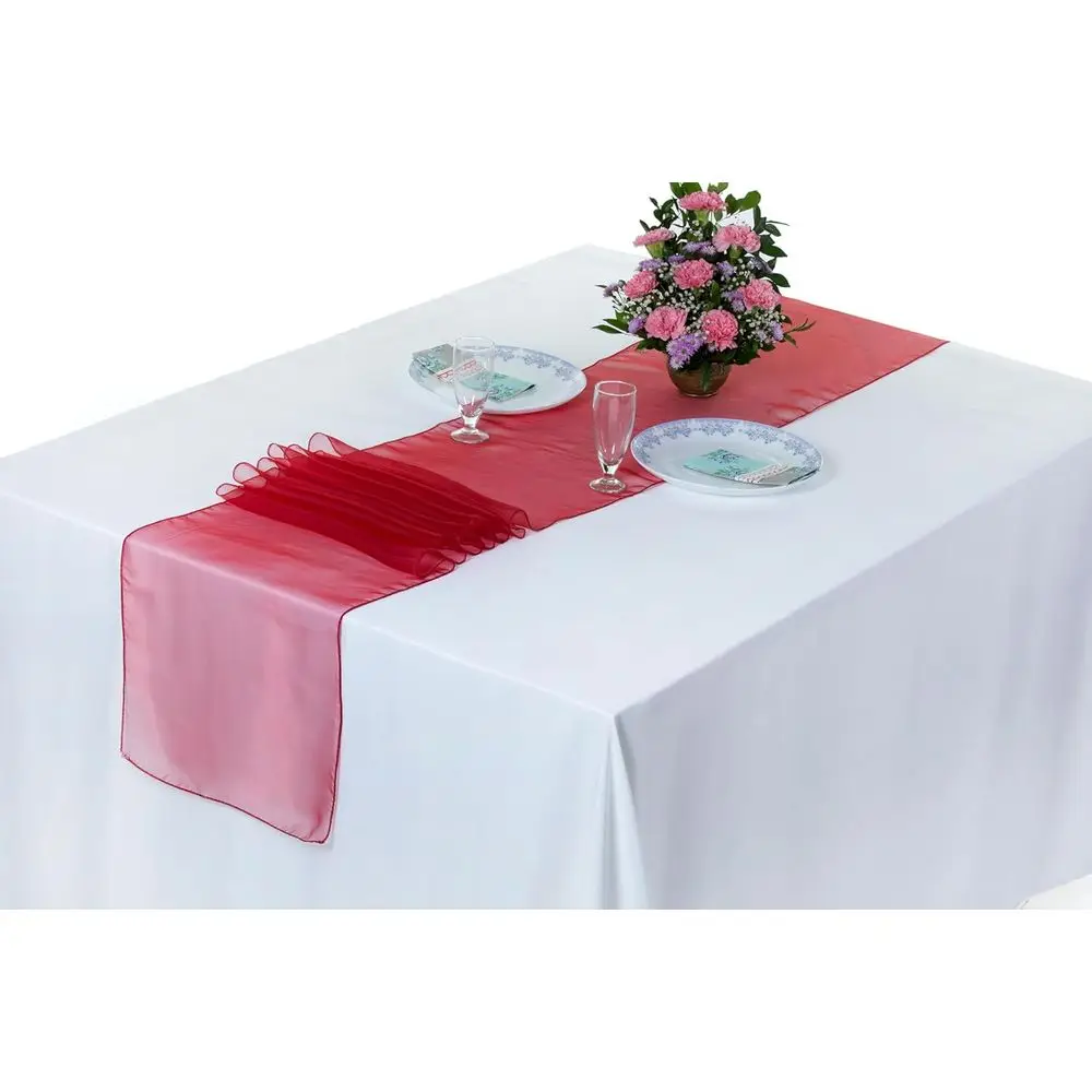 Maroon 12x108 Inch Organza Table Runners, Set of 15, Premium Silk Fabric for Weddings, Parties, and Banquets
Maroon 12x108 Inch Organza Table Runners, Set of 15, Premium Silk Fabric for Weddings, Parties, and Banquets