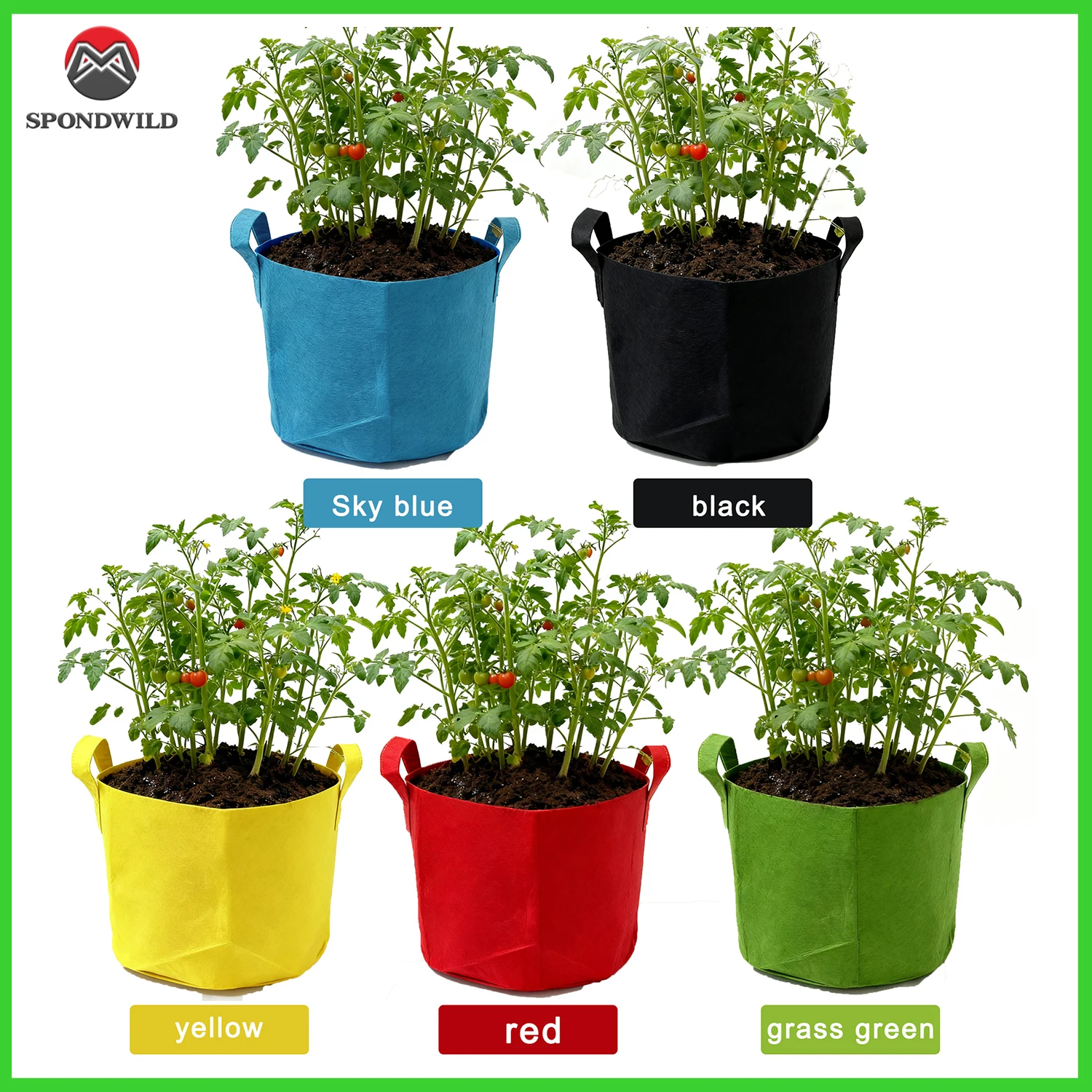 Мешки для выращивания на 1/3/5/7/10/15 галлонов с ручками, горшки из нетканого материала для помидоров, картофеля, овощей и фруктов, разноцветные
Мешки для выращивания на 1/3/5/7/10/15 галлонов с ручками, горшки из нетканого материала для помидоров, картофеля, овощей и фруктов, разноцветные