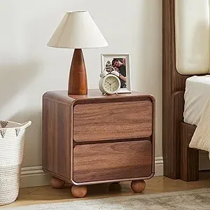 Small Night Stand with 2 Ders, Century ern Nightstands with Solid Wood Legs, 2 Der Drer Curved Proile Design End Table Side Tabl
Small Night Stand with 2 Ders, Century ern Nightstands with Solid Wood Legs, 2 Der Drer Curved Proile Design End Table Side Tabl