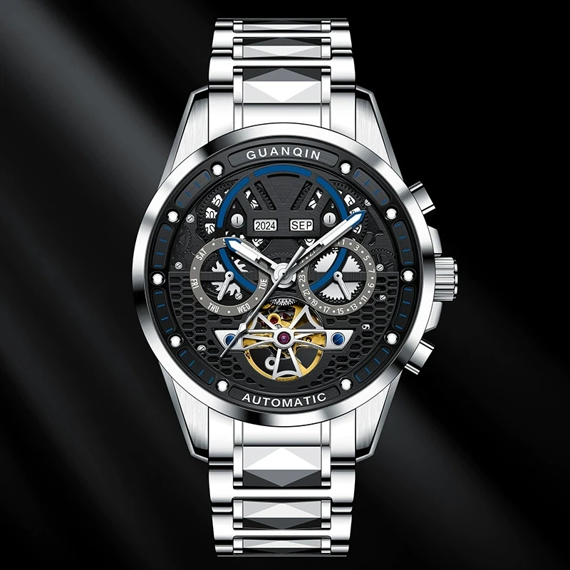 Guanqin genuine watch brand men's fully automatic multi-function mechanical watch hollow trendy tourbillon watch men's
Guanqin genuine watch brand men's fully automatic multi-function mechanical watch hollow trendy tourbillon watch men's