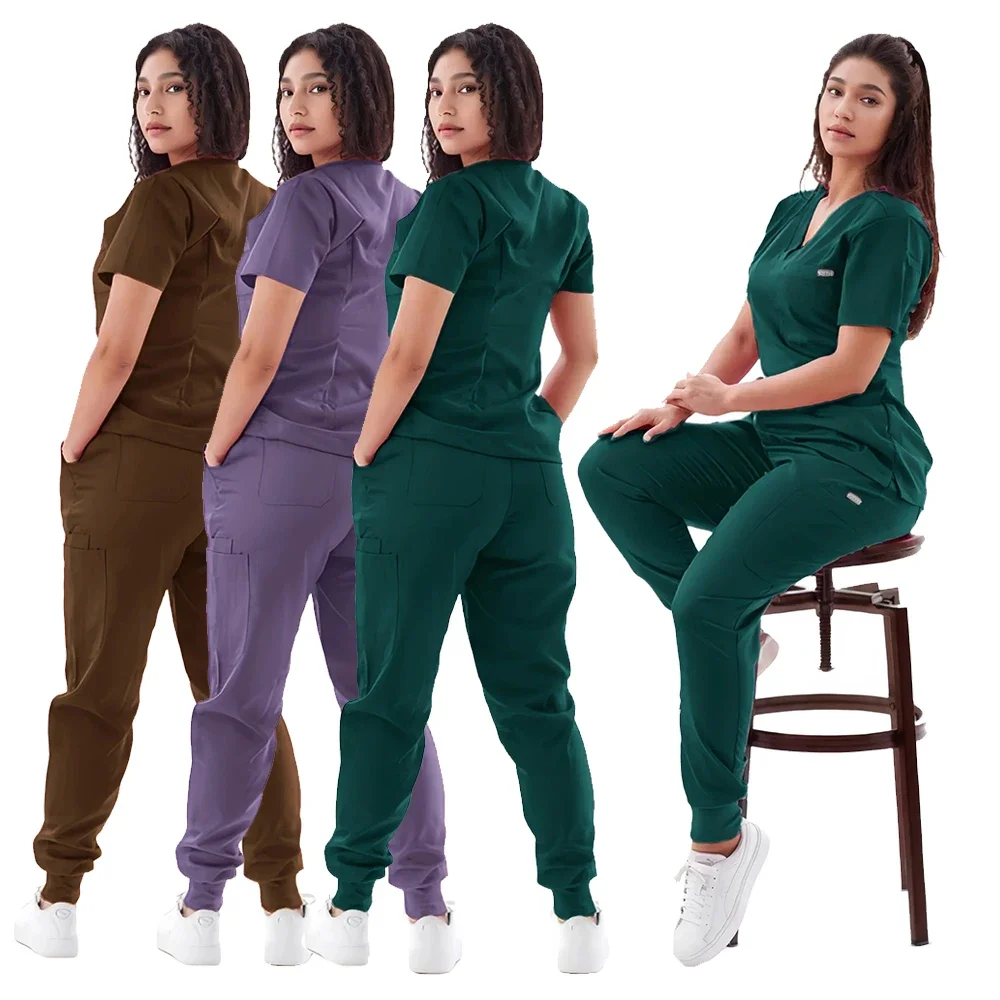 Thickening Jogger Suits Doctor Nursing Uniforms Short Sleeve V-neck Tops Pocket Pants Nurse Scrubs Set Medical Clinical Clothes
Thickening Jogger Suits Doctor Nursing Uniforms Short Sleeve V-neck Tops Pocket Pants Nurse Scrubs Set Medical Clinical Clothes
