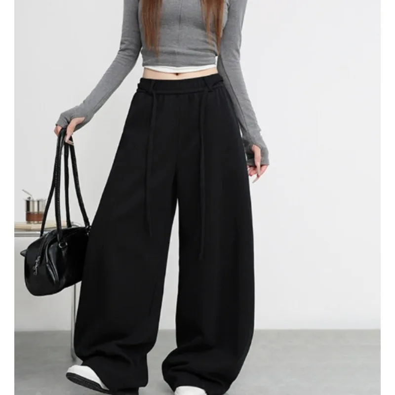 American Sports Striped Casual Pants for Women Loose Fit New High Waisted Retro Lace Straight Sports Pants Design Sense Pants
American Sports Striped Casual Pants for Women Loose Fit New High Waisted Retro Lace Straight Sports Pants Design Sense Pants