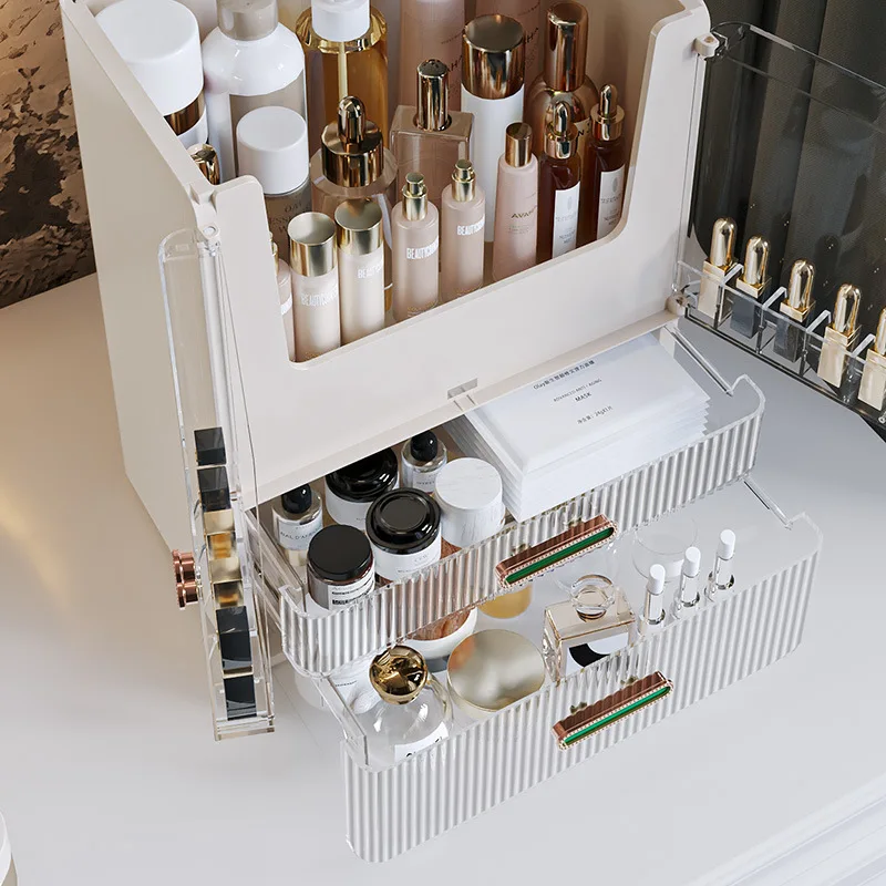 Premium Cosmetics Storage Desktop Lipstick Makeup Brush Skin Care Products Shelf Dresser Double Door Cosmetic Case
Premium Cosmetics Storage Desktop Lipstick Makeup Brush Skin Care Products Shelf Dresser Double Door Cosmetic Case