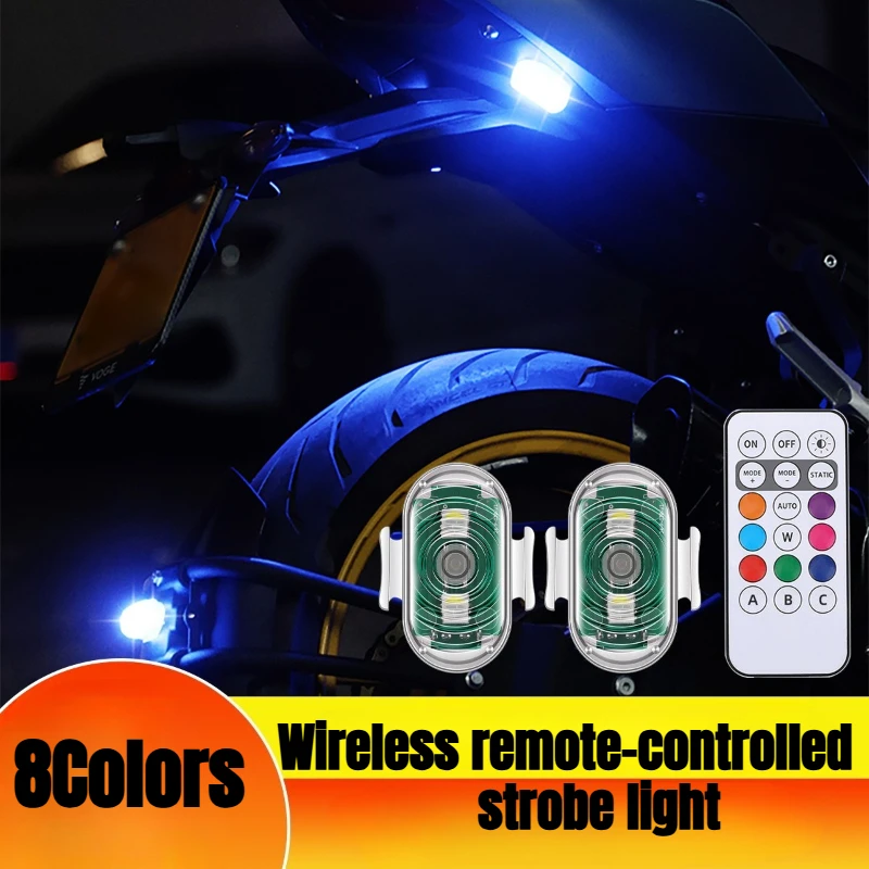 4x Universal Wireless Remote Control Multi-Color Strobe Warning Light for Motorcycle/RC Aircraft Modification Accessories 
4x Universal Wireless Remote Control Multi-Color Strobe Warning Light for Motorcycle/RC Aircraft Modification Accessories