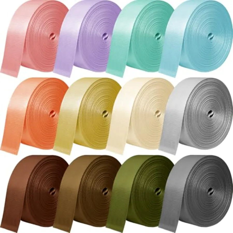 Nylon Webbing 1 Inch 1.5 Inch 12 Rolls Webbing Strap for Bags Pets Climbing Outdoors Indoors Crafting DIY
Nylon Webbing 1 Inch 1.5 Inch 12 Rolls Webbing Strap for Bags Pets Climbing Outdoors Indoors Crafting DIY