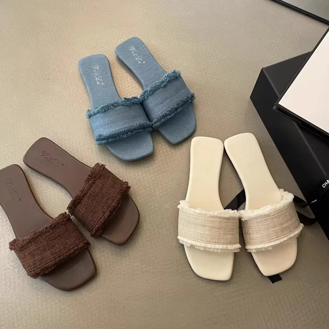 Women's Slippers Solid Color Open-toe Set Foot Vacation Beach Flat Sandals Casual Flip Flops Summer Indoor Women Slides Shoes
Women's Slippers Solid Color Open-toe Set Foot Vacation Beach Flat Sandals Casual Flip Flops Summer Indoor Women Slides Shoes