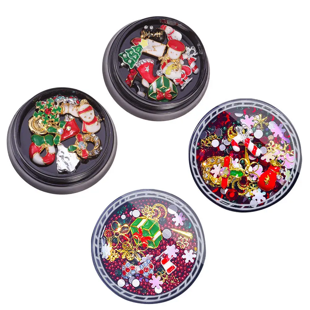 Christmas Nail Art Charms 4 Boxes Alloy Gems Stickers Decals DIY Accessories 3D Rhinestones Santa Snowman Tree Manicure Nail
Christmas Nail Art Charms 4 Boxes Alloy Gems Stickers Decals DIY Accessories 3D Rhinestones Santa Snowman Tree Manicure Nail