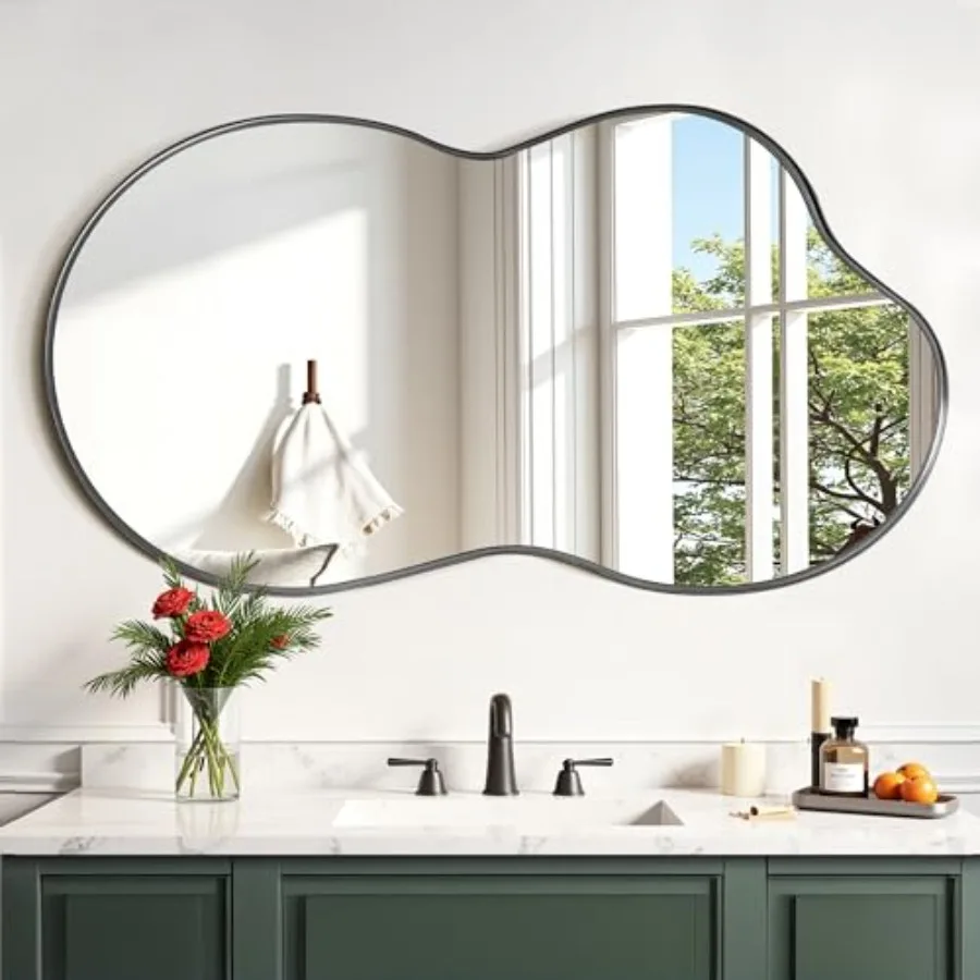 Irregular Wall Mirror, 36"x24" Bathroom Mirror Asymmetrical Mirrors Artistic Mirrors Decorative for Living Room Bedroom Bathroo
Irregular Wall Mirror, 36"x24" Bathroom Mirror Asymmetrical Mirrors Artistic Mirrors Decorative for Living Room Bedroom Bathroo