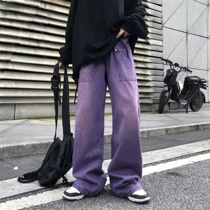 Purple Jeans for Men Spring and Autumn Straight Loose Trousers Oversize Casual Wide Leg Pants High Street Fashion Male Clothing
Purple Jeans for Men Spring and Autumn Straight Loose Trousers Oversize Casual Wide Leg Pants High Street Fashion Male Clothing