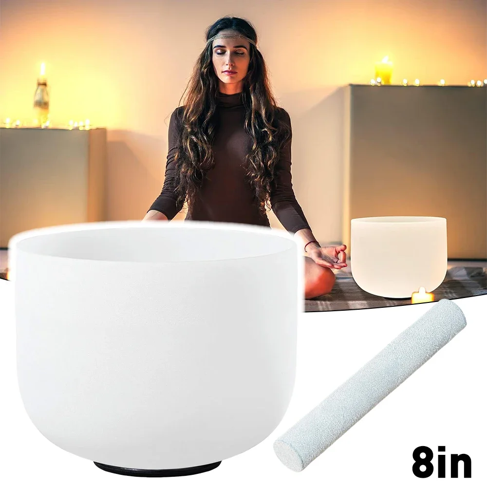 8 Inch Pure White Crystal Singing Bowl Including Sheepskin Mallet Rubber Ring For Sound Healing Meditation Bells Cowbell Garden
8 Inch Pure White Crystal Singing Bowl Including Sheepskin Mallet Rubber Ring For Sound Healing Meditation Bells Cowbell Garden