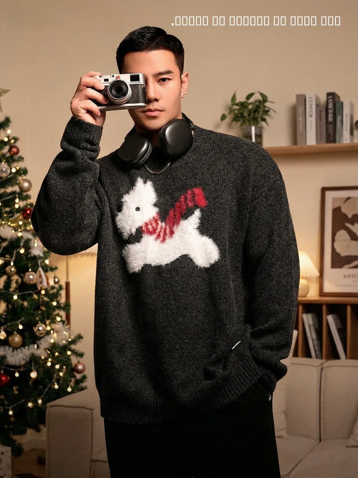 American Plu Knitted Sweater round Ne Loose Casual Leisure Dog Patterned Soft Polyester Fiber Winter Men's Faion
American Plu Knitted Sweater round Ne Loose Casual Leisure Dog Patterned Soft Polyester Fiber Winter Men's Faion