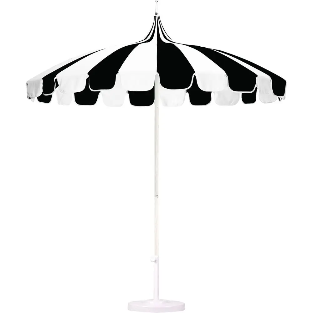 8.5-Foot Pagoda Patio Umbrella with White Pole in Black and Natural Colors
8.5-Foot Pagoda Patio Umbrella with White Pole in Black and Natural Colors