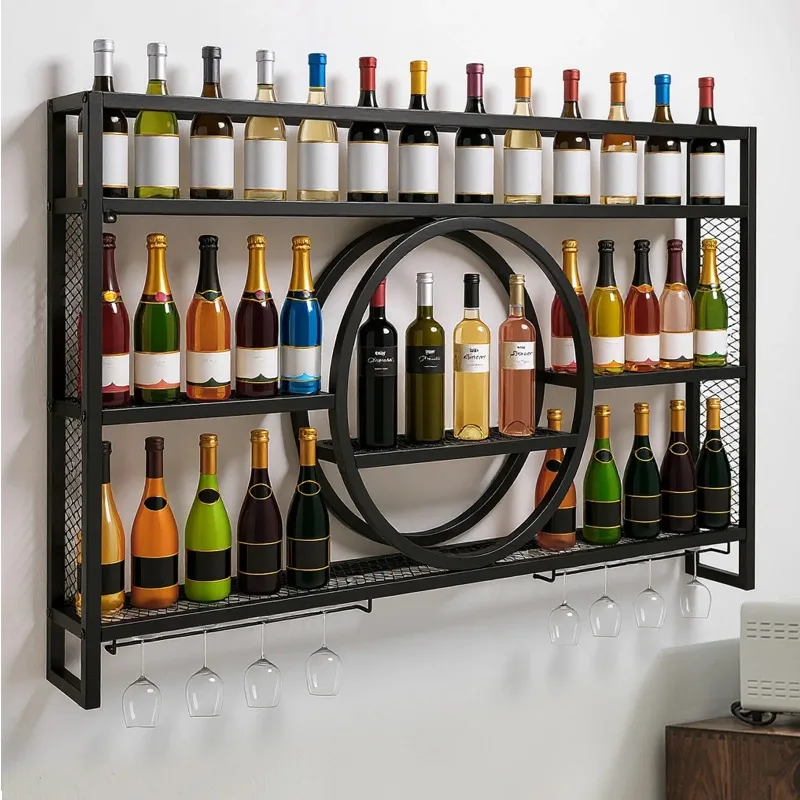 Bar Liquor Bottle Display Shelf Wall-Mounted Floating Wall Wine Bracket Large Capacity For Home Kitchen
Bar Liquor Bottle Display Shelf Wall-Mounted Floating Wall Wine Bracket Large Capacity For Home Kitchen