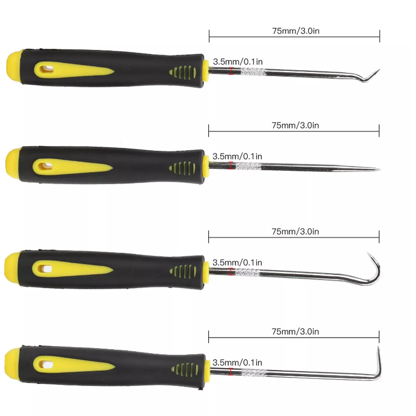 For Car Maintenance Car Pick & Hook Tool Car Remover Tool Engineers Tool Hard-grip Plastic Handle Hardened Steel Shafts
For Car Maintenance Car Pick & Hook Tool Car Remover Tool Engineers Tool Hard-grip Plastic Handle Hardened Steel Shafts
