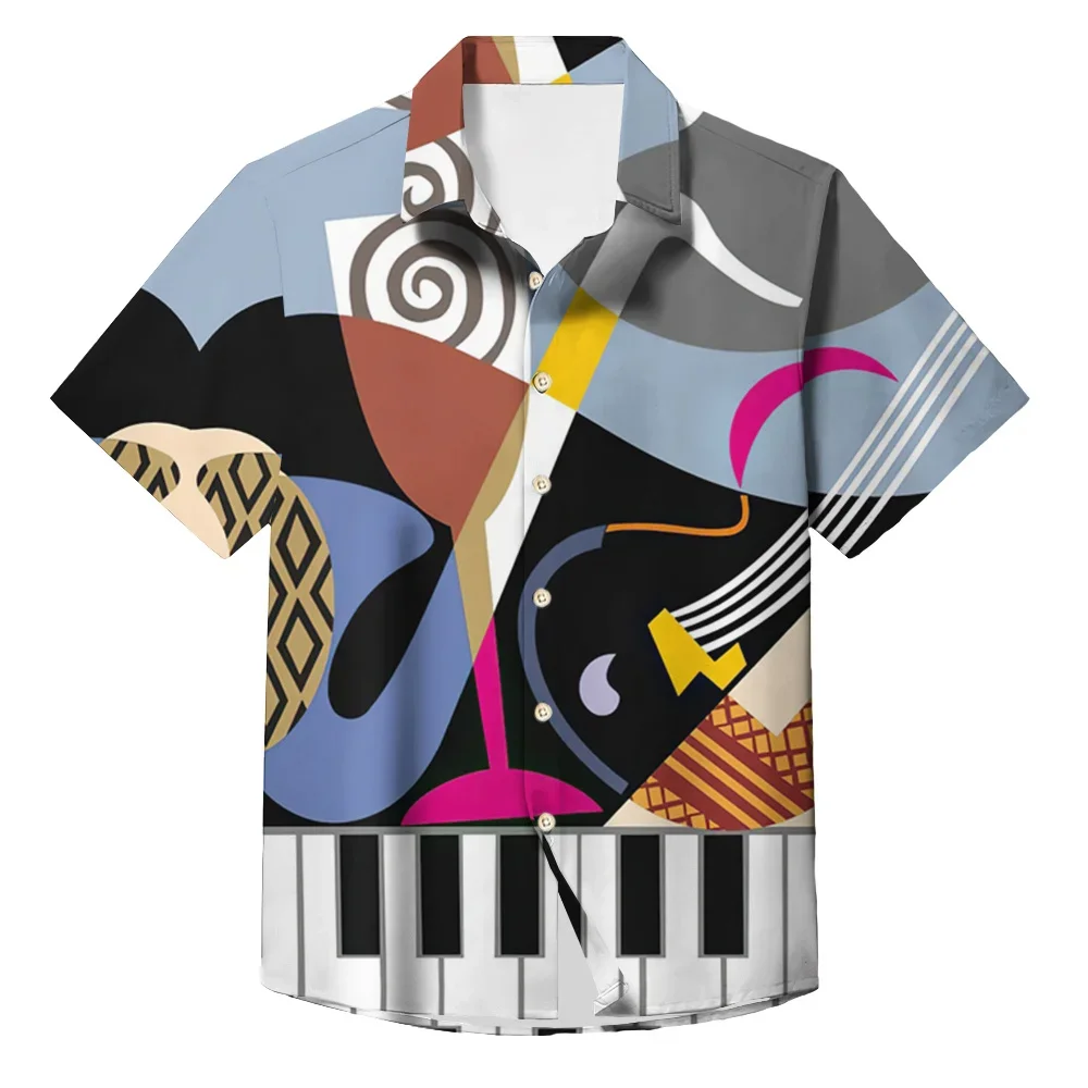 Pop Summer Hawaiian Shirts For Men Music Guitar Printed Tops Clothing Fashion Casual Oversized Collar Rock And Roll Blouses
Pop Summer Hawaiian Shirts For Men Music Guitar Printed Tops Clothing Fashion Casual Oversized Collar Rock And Roll Blouses