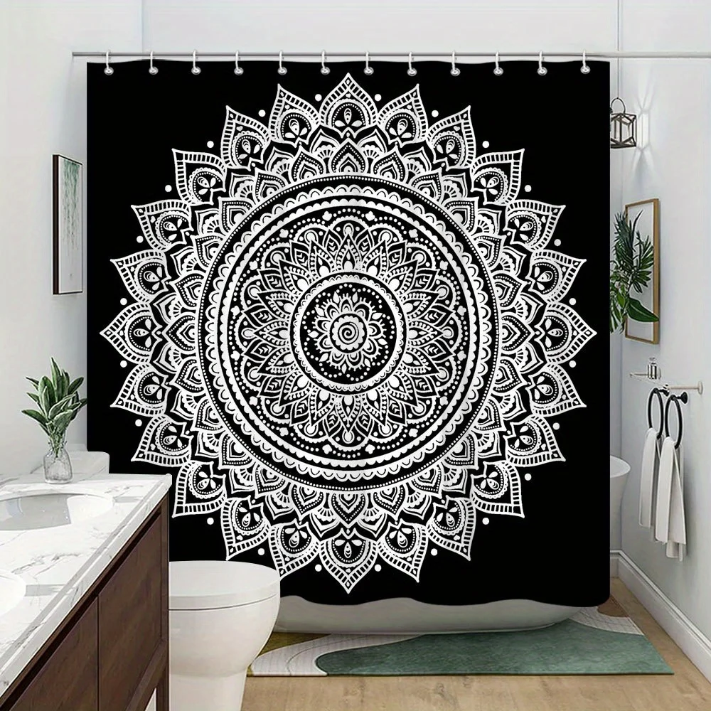 Занавеска для душа в стиле бохо с мандалой, 180x180 см – черно-белый геометрический узор пейсли, успокаивающий духовный декор для ванной, 12 крючков
Занавеска для душа в стиле бохо с мандалой, 180x180 см – черно-белый геометрический узор пейсли, успокаивающий духовный декор для ванной, 12 крючков