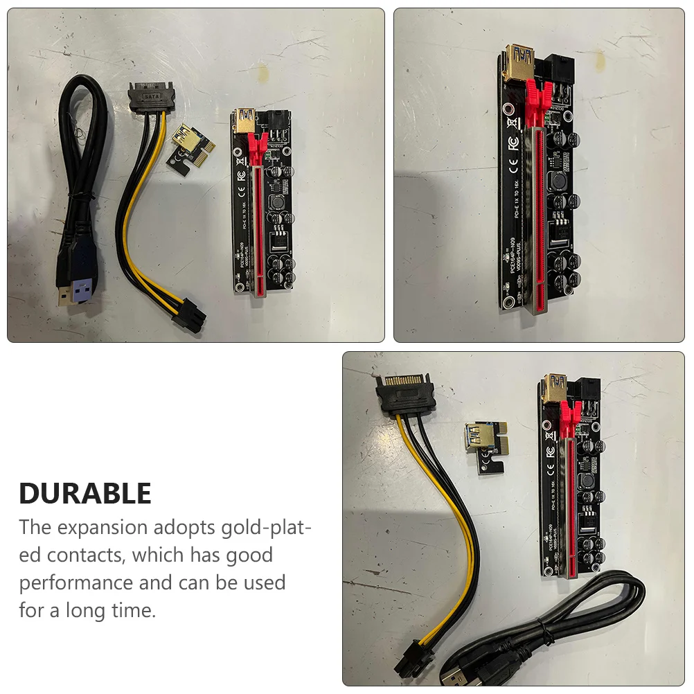 1 Set Pcie 1X To 16X Extender Riser Adapter Card Gold Plated Contacts Stable Power Supply For Gpu Mining Rig Computer Hardware
1 Set Pcie 1X To 16X Extender Riser Adapter Card Gold Plated Contacts Stable Power Supply For Gpu Mining Rig Computer Hardware