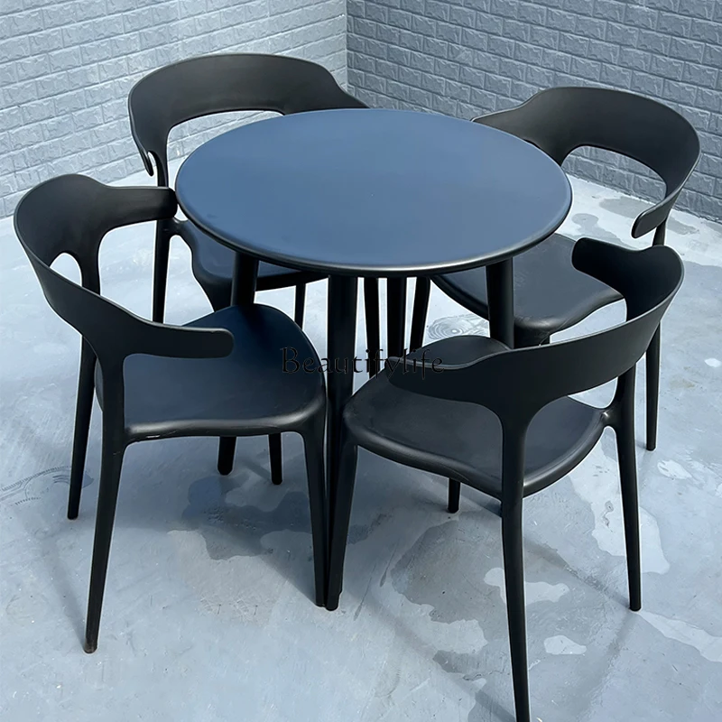 Outdoor Plastic Leisure Negotiation Outdoor Balcony Small round Table Chair Combination
Outdoor Plastic Leisure Negotiation Outdoor Balcony Small round Table Chair Combination