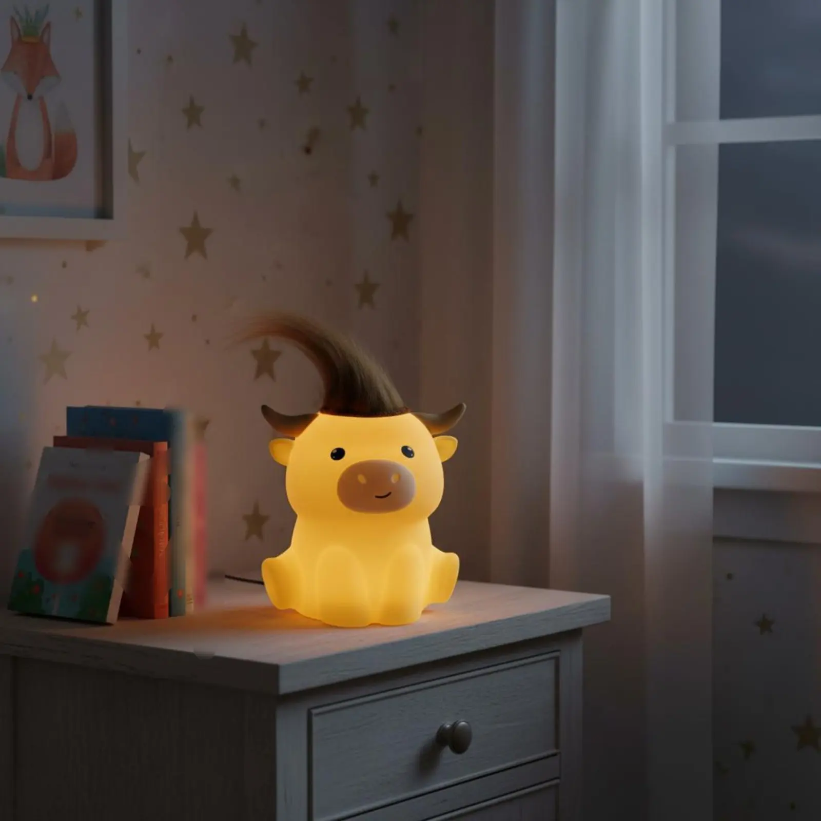 Highland Cow Night Light USB Rechargeable Cow Tap Lamp Silicone Bedside Night Light Cute Creature Design Home Lighting Soft
Highland Cow Night Light USB Rechargeable Cow Tap Lamp Silicone Bedside Night Light Cute Creature Design Home Lighting Soft