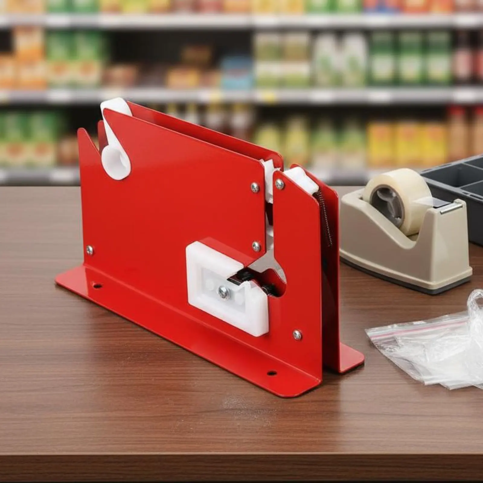 Tape Bag Sealer Easy Use Manual Bag Neck Sealer Packaging Equipment Non-Slip Base for Supermarket, Bakery
Tape Bag Sealer Easy Use Manual Bag Neck Sealer Packaging Equipment Non-Slip Base for Supermarket, Bakery