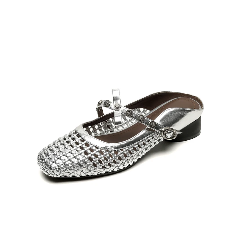 Fashion Women Summer Slides 3cm Block Heel Woven Leather Sandals with Bow & Studs Black Beige Silver
Fashion Women Summer Slides 3cm Block Heel Woven Leather Sandals with Bow & Studs Black Beige Silver