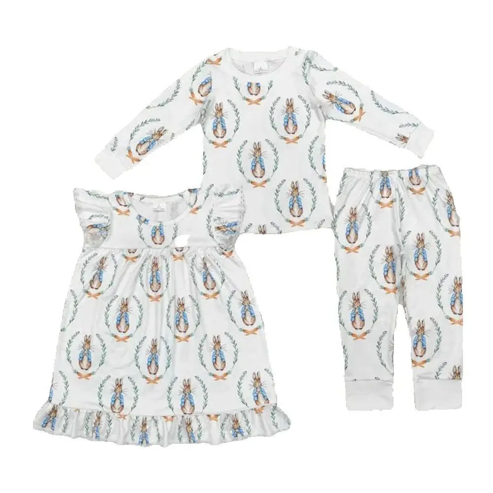 Baby kids clothing Sibling summer girls and boys Sibling Girls Baby Boys Easter Rabbits Dresses Pajamas
Baby kids clothing Sibling summer girls and boys Sibling Girls Baby Boys Easter Rabbits Dresses Pajamas
