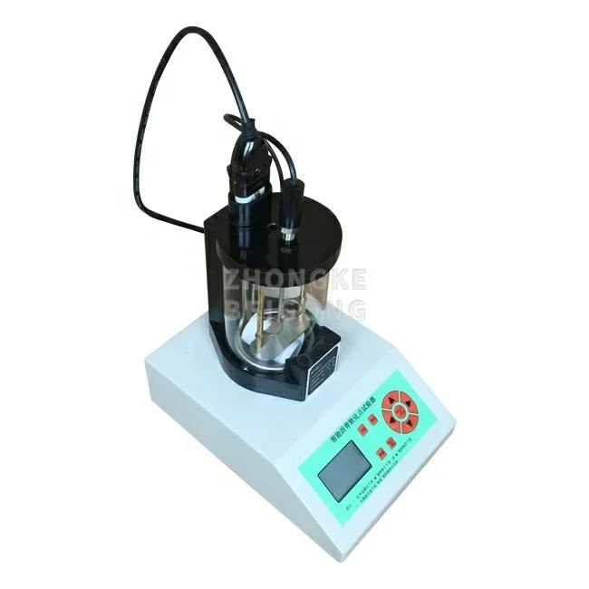 Laboratory Digital Ring and Ball Softening Point Test Apparatus of Bitumen
Laboratory Digital Ring and Ball Softening Point Test Apparatus of Bitumen