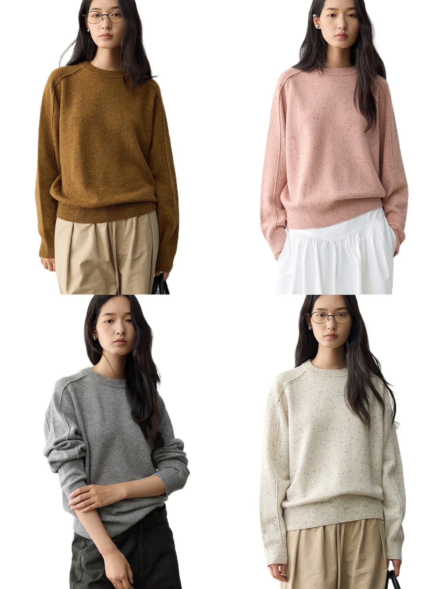 Connie Donegal Colorful Pure Cashmere Loose Crew Neck Saddle Shoulder Knitted Sweater Women
Connie Donegal Colorful Pure Cashmere Loose Crew Neck Saddle Shoulder Knitted Sweater Women