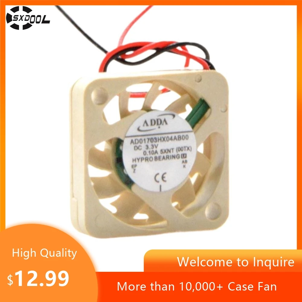 2pcs 17mm Micro Fan for Adda AD01703HX04AB00 1.7cm Mini Cooling Fan, 3.3V 0.10A, 15000RPM, 0.7CFM, 31dBA
2pcs 17mm Micro Fan for Adda AD01703HX04AB00 1.7cm Mini Cooling Fan, 3.3V 0.10A, 15000RPM, 0.7CFM, 31dBA