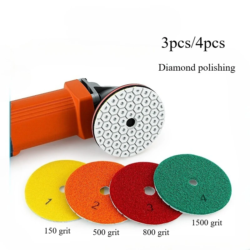4inches / 100 millimeters 4-step diamond polishing pad set, suitable for wet grinding discs for granite, marble stone 3pcs/4pcs
4inches / 100 millimeters 4-step diamond polishing pad set, suitable for wet grinding discs for granite, marble stone 3pcs/4pcs