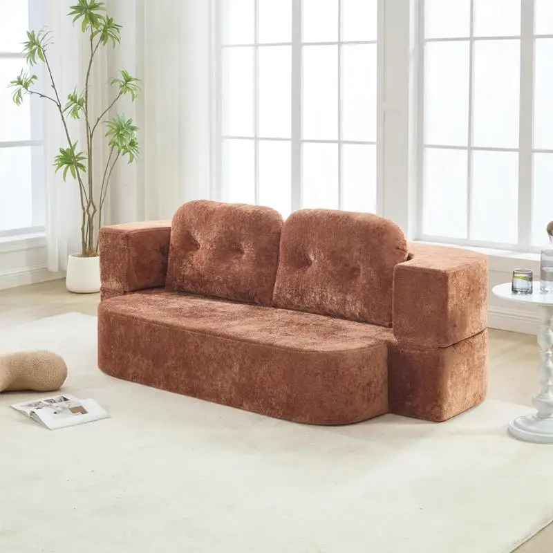 Двойной складной диван для отдыха с изогнутым пространством для различных настроек, оранжевый
Двойной складной диван для отдыха с изогнутым пространством для различных настроек, оранжевый