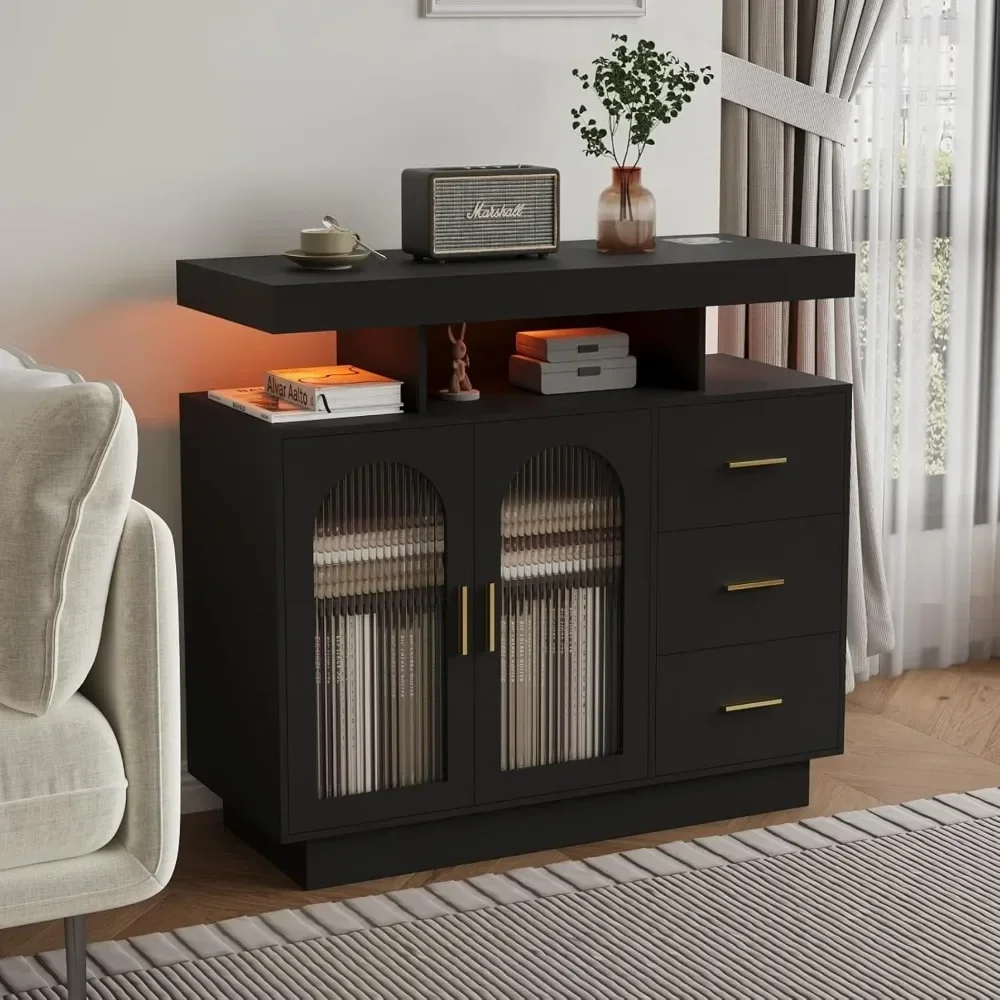 Sideboard Buffet Cabinet with Storage Black Dining Room Buffet 39’’ with Auto-Sensor 24 Color Lights Sideboards
Sideboard Buffet Cabinet with Storage Black Dining Room Buffet 39’’ with Auto-Sensor 24 Color Lights Sideboards