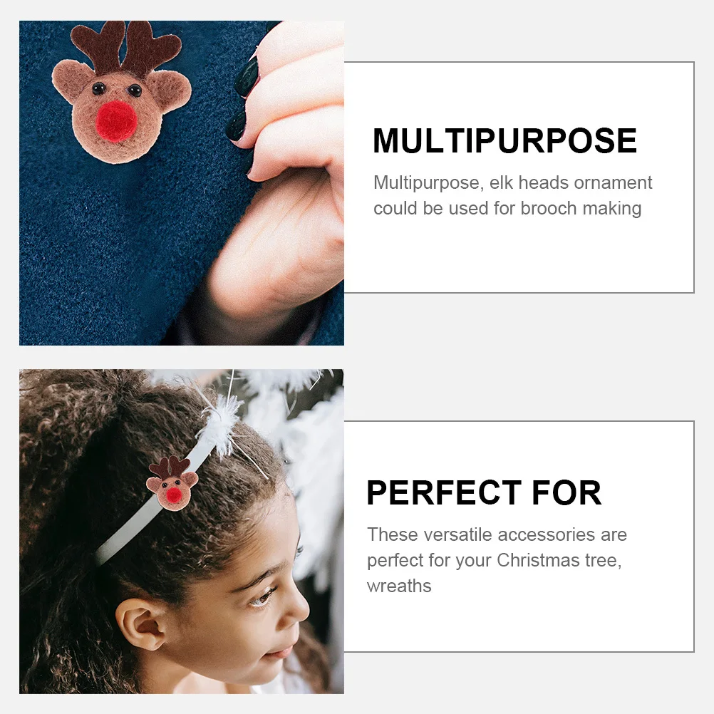 12Pcs Xmas Elk Heads Ornament Cute Christmas Decorations for DIY Crafts Multipurpose Holiday Decor Elk Heads Decor
12Pcs Xmas Elk Heads Ornament Cute Christmas Decorations for DIY Crafts Multipurpose Holiday Decor Elk Heads Decor