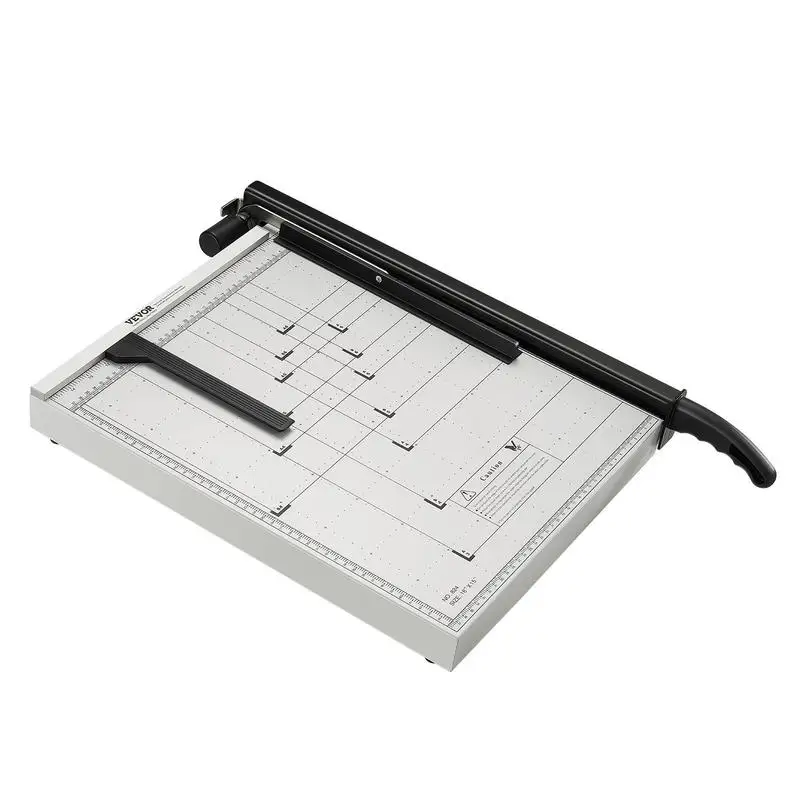 Paper cutter, lever cutter, 457.2 mm max. cutting width, manual paper cutter, 15 sheet capacity, with safety rail/blade lock for cardboard/cardboard, paper cutter
Paper cutter, lever cutter, 457.2 mm max. cutting width, manual paper cutter, 15 sheet capacity, with safety rail/blade lock for cardboard/cardboard, paper cutter