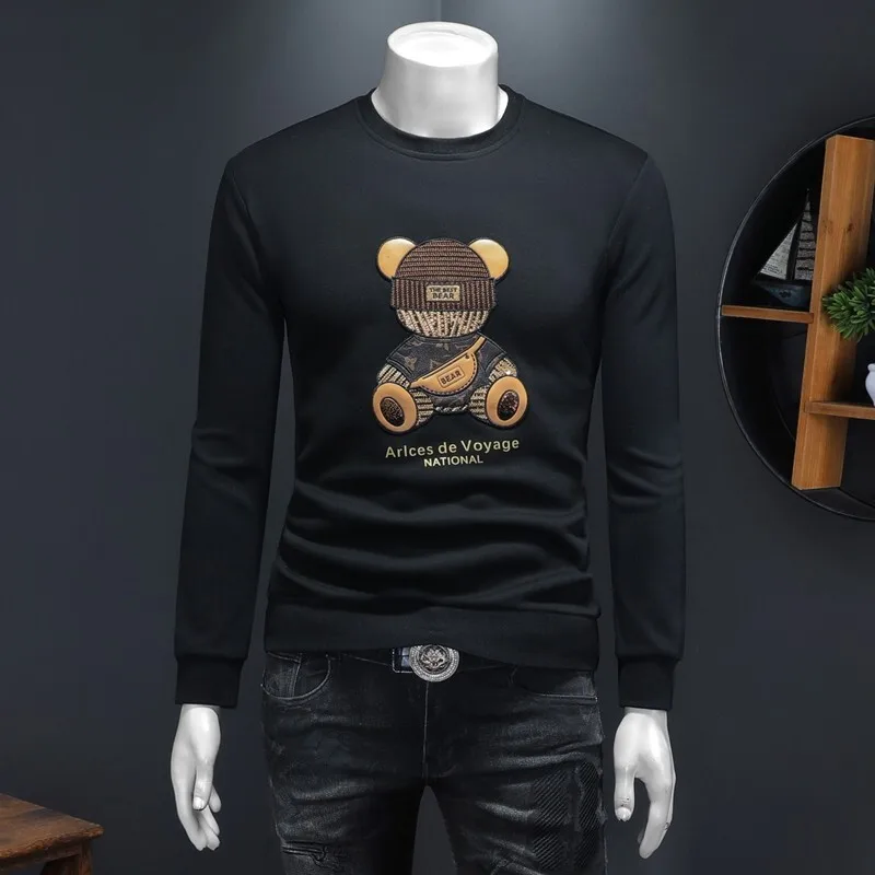Men's Faionable Embroidered Base irt Trendy Sweatirt Casual Loose Fit Cotton Polyester Blend Autumn Spring Wear
Men's Faionable Embroidered Base irt Trendy Sweatirt Casual Loose Fit Cotton Polyester Blend Autumn Spring Wear
