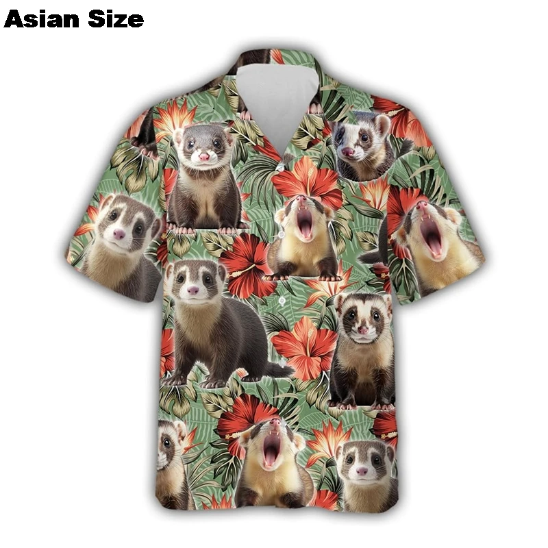 2025 Hawaiian Ferret 3D Printed Shirts For Men Clothes Funny Custom Aloha Beach Shirt Domestic Pet Graphic Short Sleeve Tops
2025 Hawaiian Ferret 3D Printed Shirts For Men Clothes Funny Custom Aloha Beach Shirt Domestic Pet Graphic Short Sleeve Tops