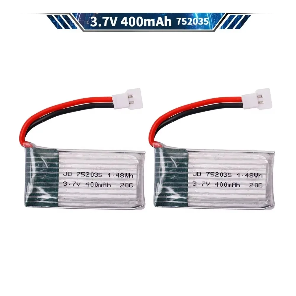3.7V 752035 400mah Lipo Battery For H107 H31 KY101 E33C E33 U816A V252 H6C 25C RC Quadcopter Drone Spare Parts
3.7V 752035 400mah Lipo Battery For H107 H31 KY101 E33C E33 U816A V252 H6C 25C RC Quadcopter Drone Spare Parts
