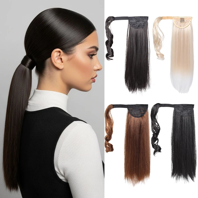 Magic Tape Ponytail Synthetic Fiber Straight Wrap Around Hair Extension for Daily Casual Party Easy to Attach Natural Look
Magic Tape Ponytail Synthetic Fiber Straight Wrap Around Hair Extension for Daily Casual Party Easy to Attach Natural Look