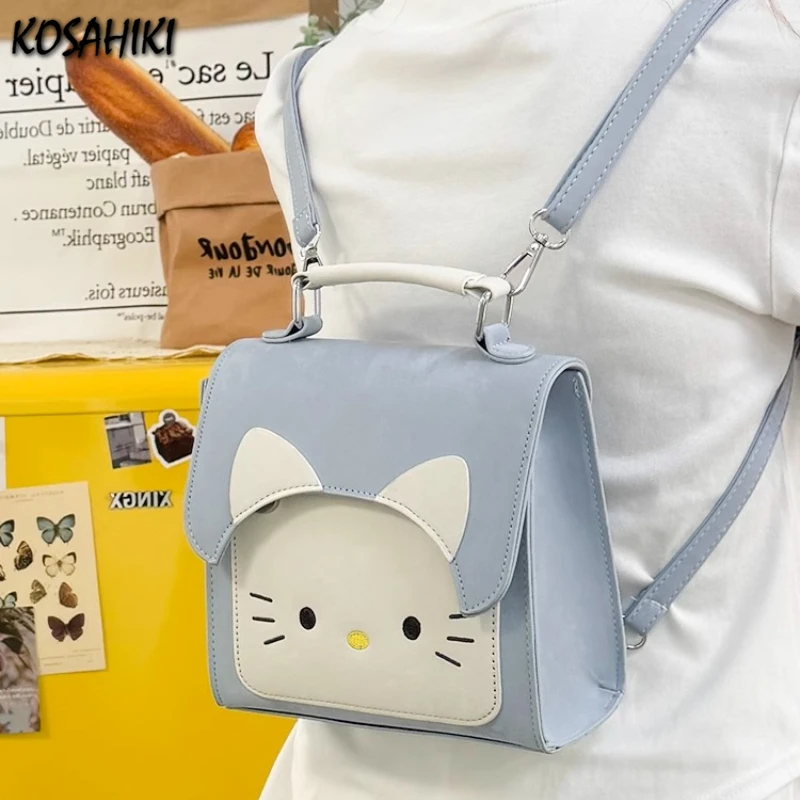 Women Preppy Kawaii Cat Backpacks Sweet Y2k Aesthetic Girls Fashion Casual Backpack Streetwear Cute Students All Match Schoolbag
Women Preppy Kawaii Cat Backpacks Sweet Y2k Aesthetic Girls Fashion Casual Backpack Streetwear Cute Students All Match Schoolbag