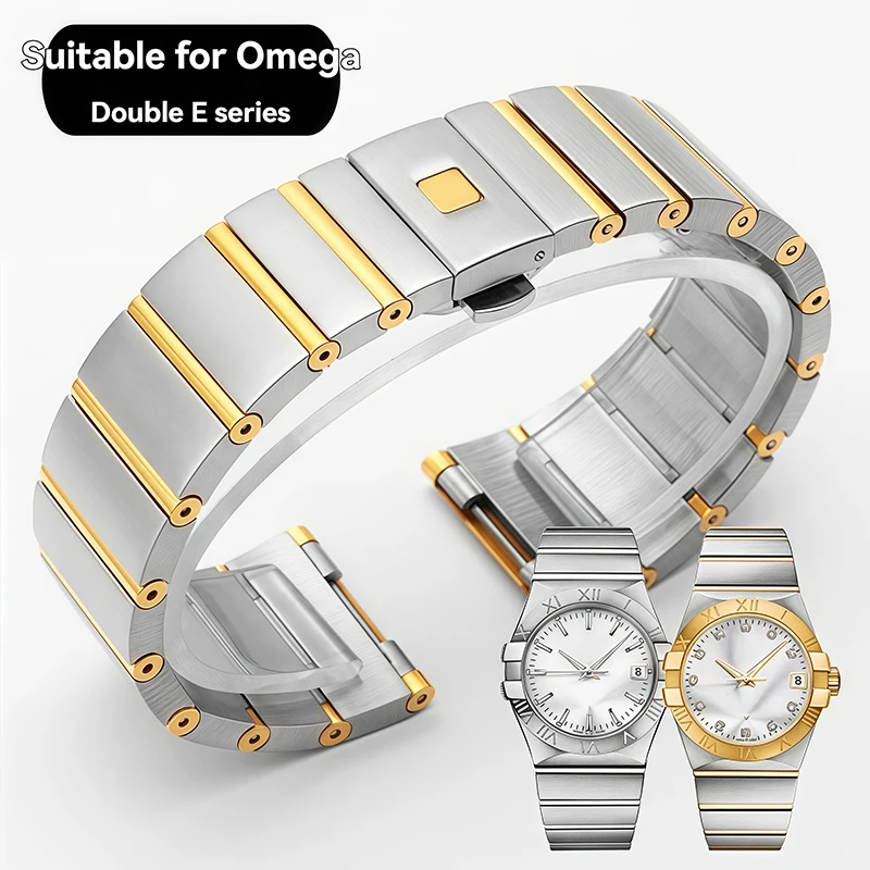 Stainless steel watchband For Omega Double Eagle Steel Strap Constellation Series Men's Women's Metal Accessories 17MM 23MM 25MM
Stainless steel watchband For Omega Double Eagle Steel Strap Constellation Series Men's Women's Metal Accessories 17MM 23MM 25MM